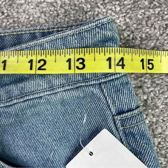 BP Mom Jeans Women's 27 Blue Light Wash High Rise Straight Leg Distressed - Picture 8 of 11